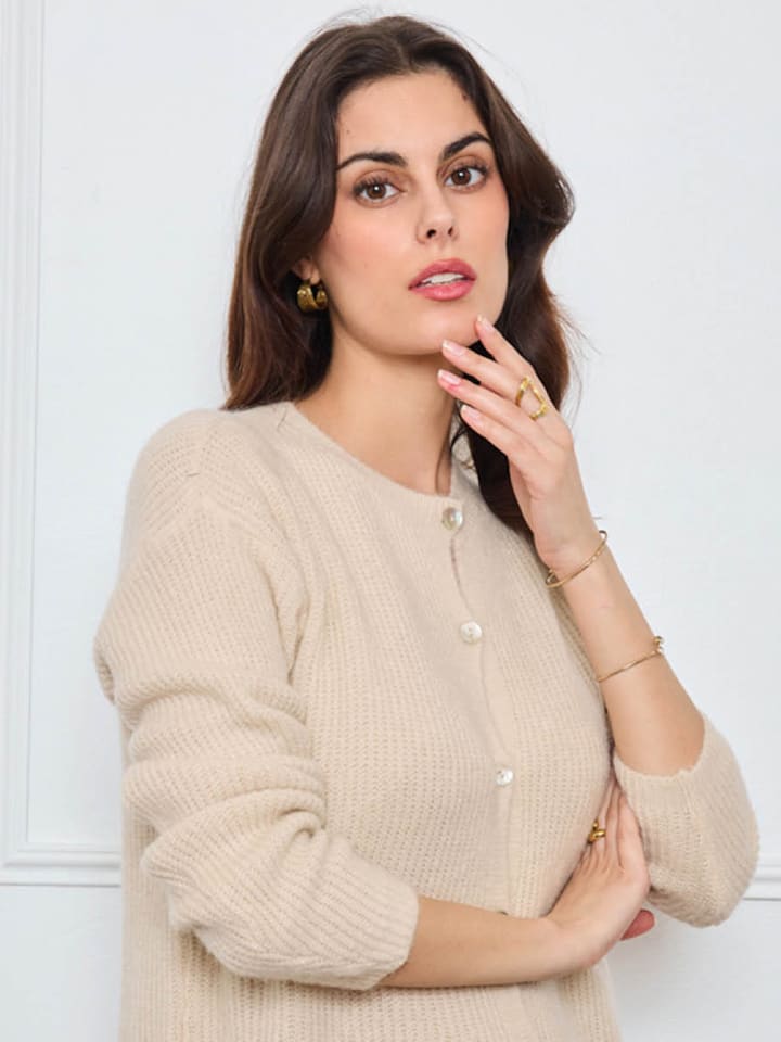 CXL by Christian Lacroix Kardigan w kolorze beżowym rozmiar: onesize