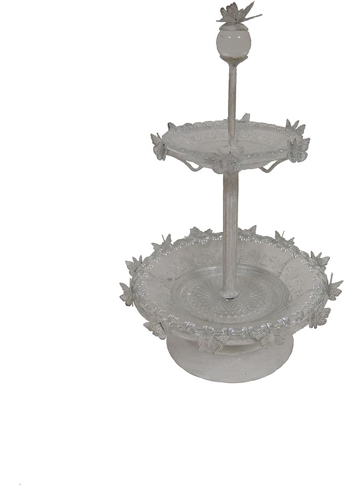 Anticline Etażerka w kolorze białym - wys. 36 x Ø 22 cm rozmiar: onesize