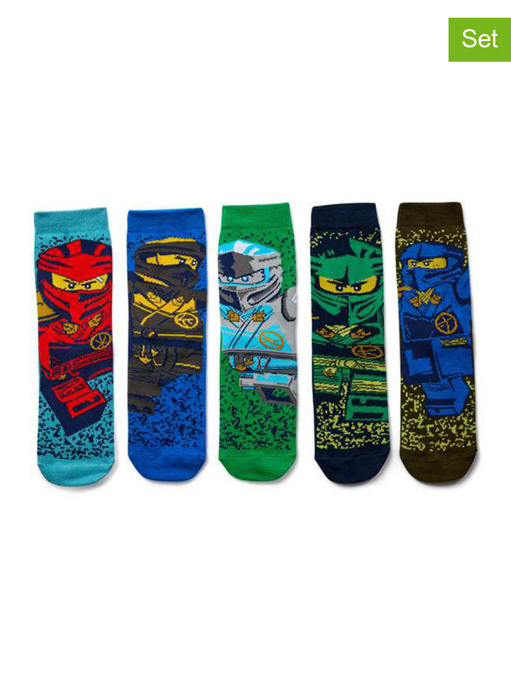 LEGO Skarpety (5 par) w różnych kolorach rozmiar: 34-36