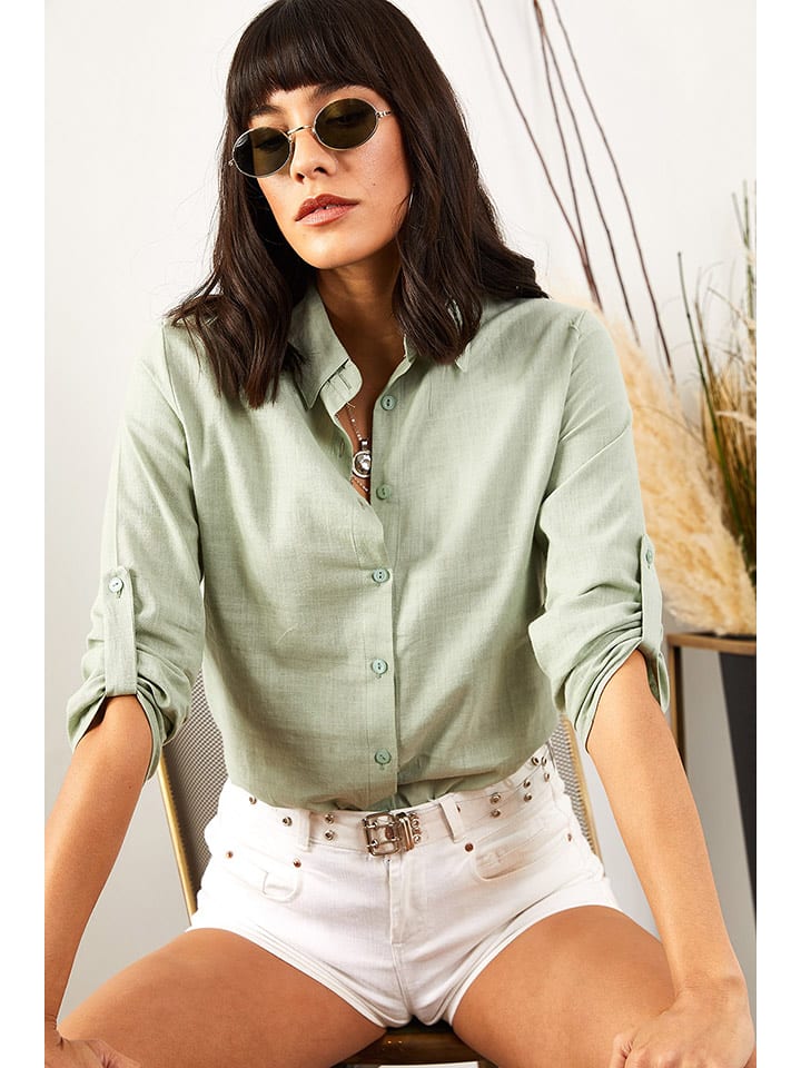 Olalook Bluzka "Olalook" w kolorze jasnozielonym rozmiar: M