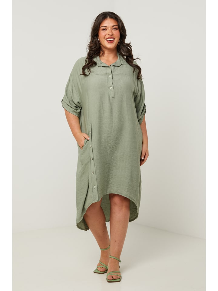 Curvy Lady Sukienka w kolorze khaki rozmiar: 48/50