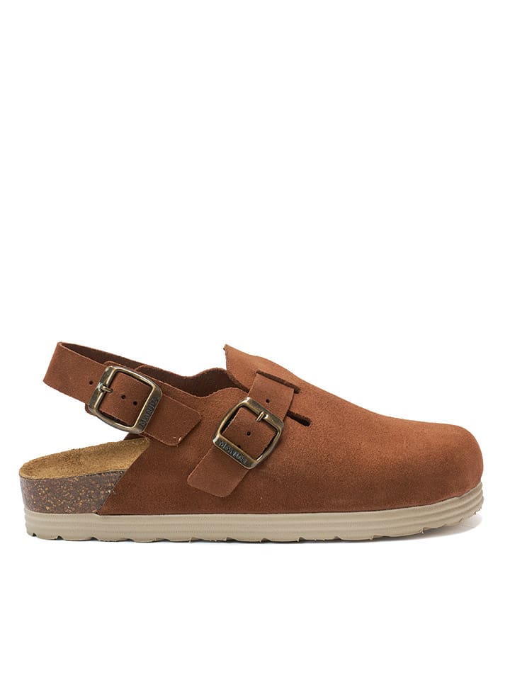 Mandel Skórzane półsandały w kolorze jasnobrązowym rozmiar: 38