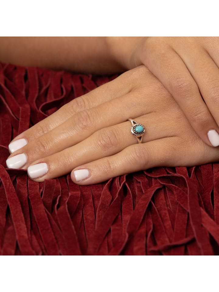 AMAZONIA Srebrny pierścionek "Aitor" z turkusem rozmiar: 58
