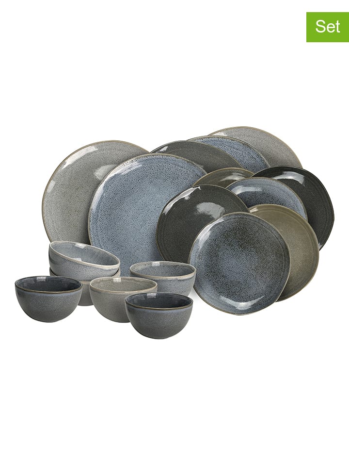 Ard'time 18-częściowy zestaw "Zao" w kolorze szaro-niebieskim rozmiar: onesize