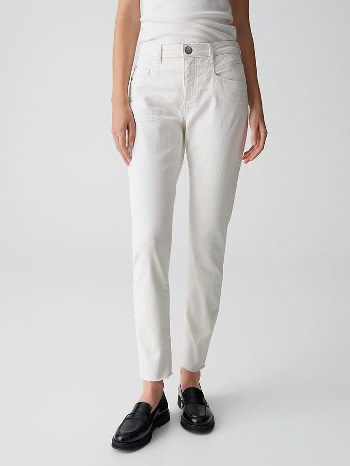 OPUS Dżinsy "Evita" - Slim fit - w kolorze białym rozmiar: 40/L28