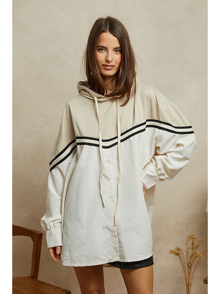 Plume Bluza "Sidonie" w kolorze beżowym rozmiar: L