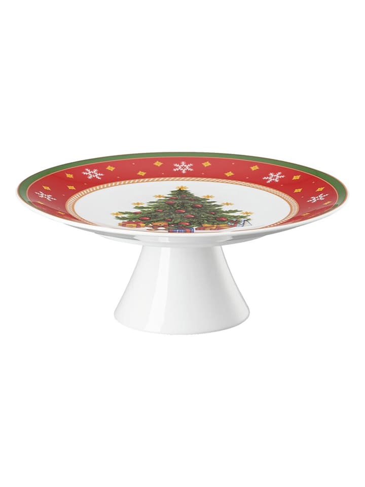 Hutschenreuther Patera "Happy Wintertime" w kolorze czerwono-białym na ciasto - wys. 8,4 cm rozmiar: onesize