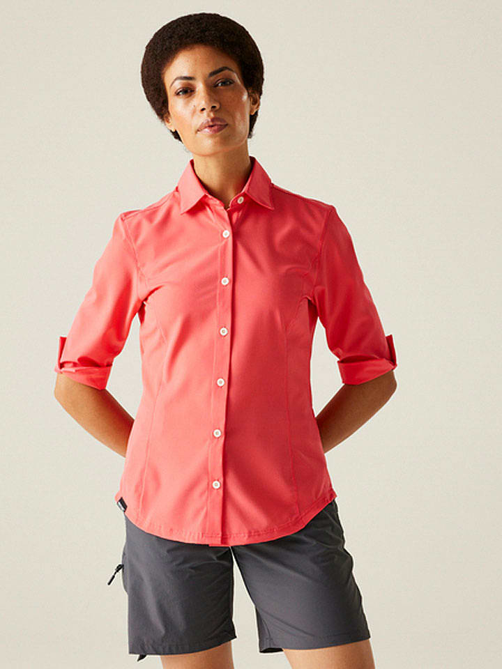 Regatta Koszula funkcyjna "Kinnis" w kolorze pomarańczowym rozmiar: 40