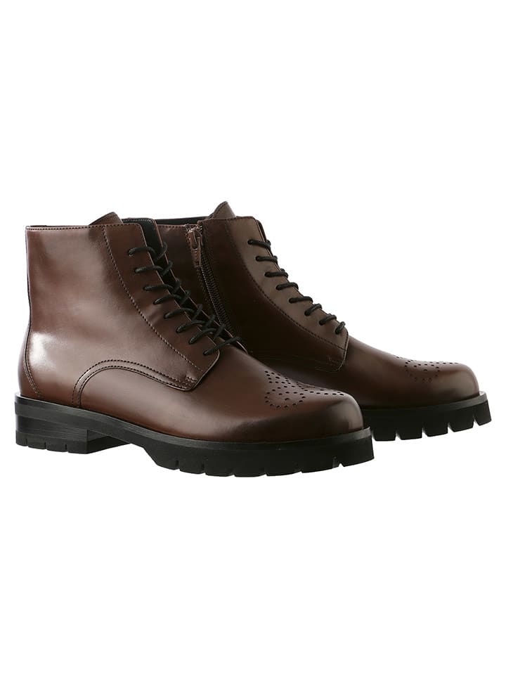 Högl Skórzane botki "Brooklyn" w kolorze brązowym rozmiar: 43