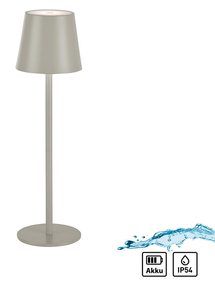 Just Light Lampa stołowa LED "Euria" w kolorze szarym - wys. 37 x Ø 11 cm rozmiar: onesize