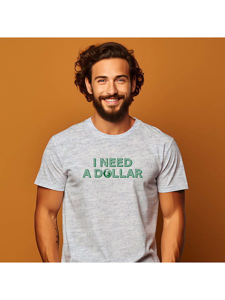 WOOOP Koszulka "I need a dollar" w kolorze szarym rozmiar: XXL