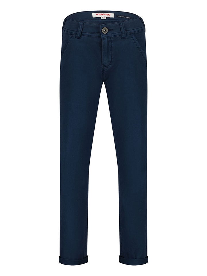 Vingino Spodnie chino "Salomo" w kolorze granatowym rozmiar: 140
