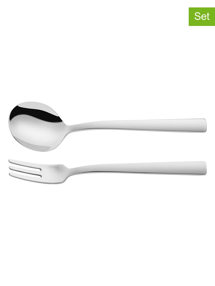 Zwilling 2-częściowy zestaw sztućców w kolorze srebrnym do spaghetti - dł. 20 cm rozmiar: onesize