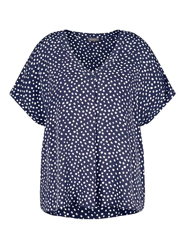 SAMOON Bluzka w kolorze granatowo-białym rozmiar: 46