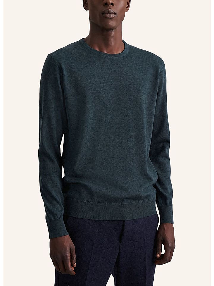 Seidensticker Wełniany sweter w kolorze morskim rozmiar: XXL