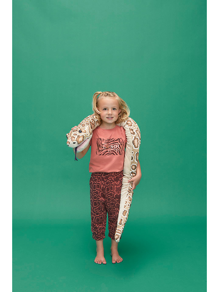 Charlie Choe Piżama "Wild hearted" w kolorze jasnoróżowo-brązowym rozmiar: 74/80