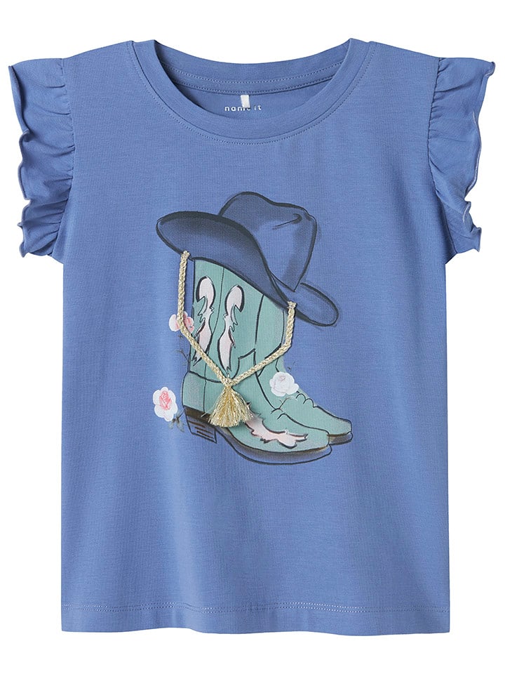 name it Koszulka "Hadia" w kolorze niebieskim ze wzorem rozmiar: 104