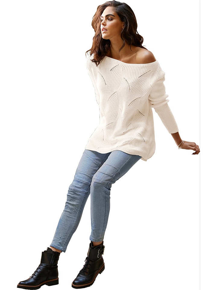 Heine Sweter w kolorze kremowym rozmiar: 50