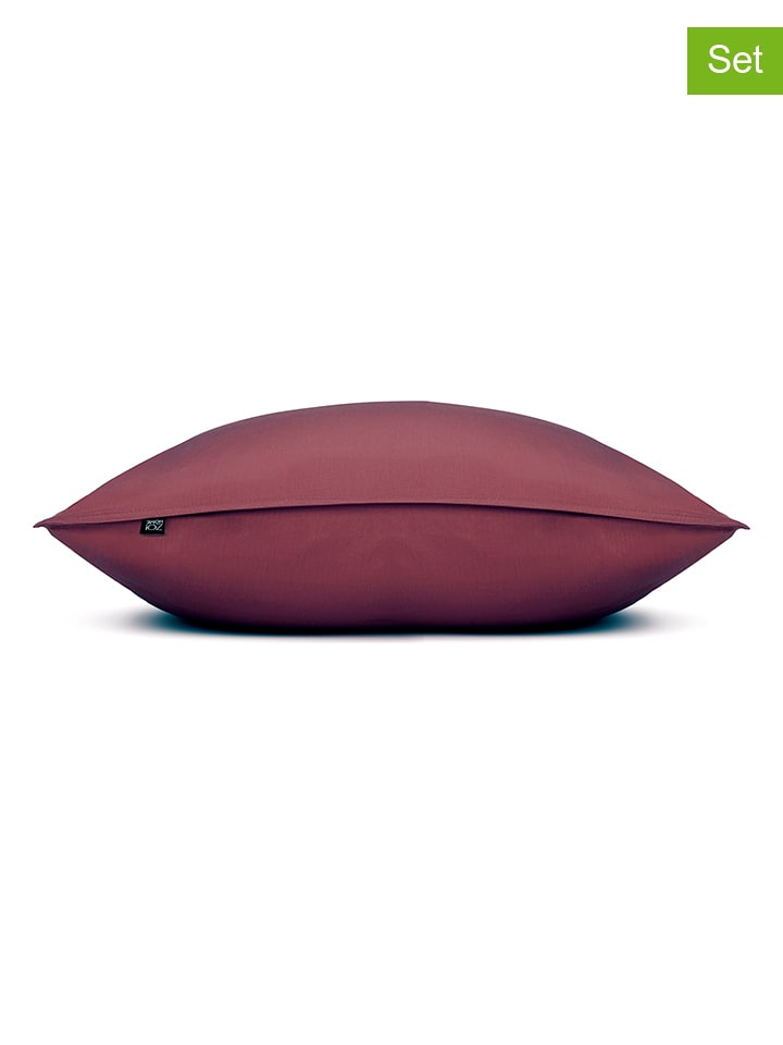 Zo!Home Satynowe poszewki (2 szt.) "Satinado" w kolorze fiołkowym na poduszkę rozmiar: 80x80 cm