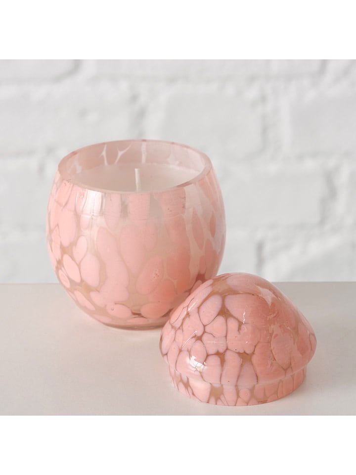 Boltze Świecznik "Paska" w kolorze jasnoróżowym - wys. 8,8 cm rozmiar: onesize