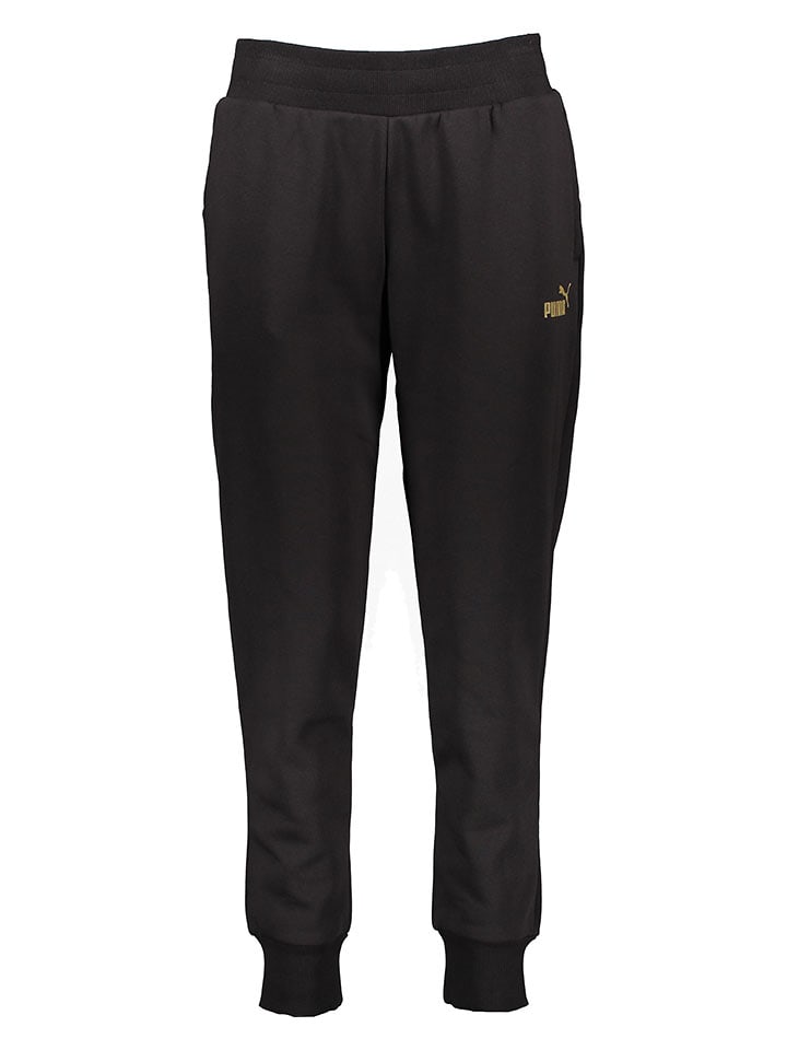 Puma Spodnie dresowe "Essentials+" w kolorze czarnym rozmiar: S