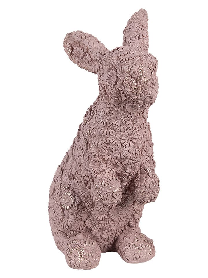 Clayre & Eef Figurka dekoracyjna w kolorze jasnoróżowym - 19 x 26 x 11 cm rozmiar: onesize
