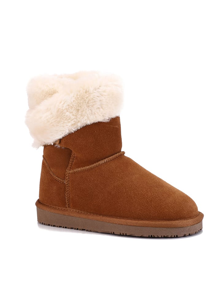 Gooce Skórzane botki zimowe "Florine" w kolorze jasnobrązowym rozmiar: 32