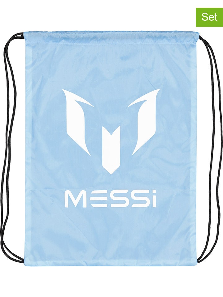 Messi Worki sportowe (2 szt.) w kolorze błękitnym - 44 x 33 cm rozmiar: onesize