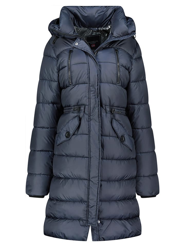 Geographical Norway Płaszcz pikowany "Bertille" w kolorze granatowym rozmiar: XXL