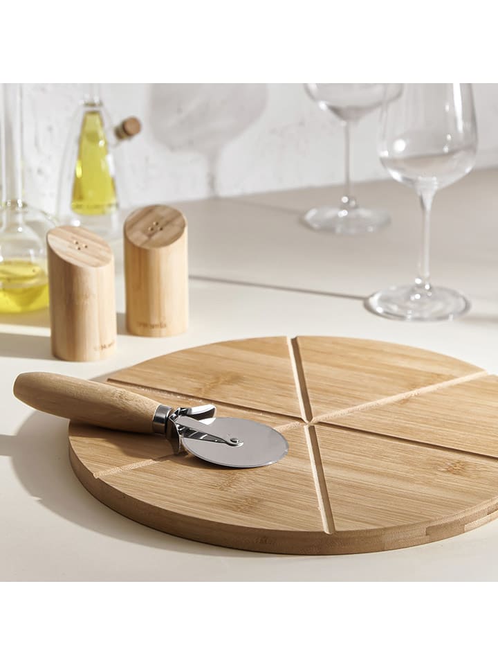 Homla Deska "Bambou" w kolorze beżowym do pizzy - Ø 32 cm rozmiar: onesize
