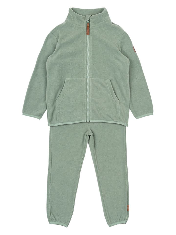 mikk-line 2-częściowy zestaw polarowy w kolorze zielonym rozmiar: 92