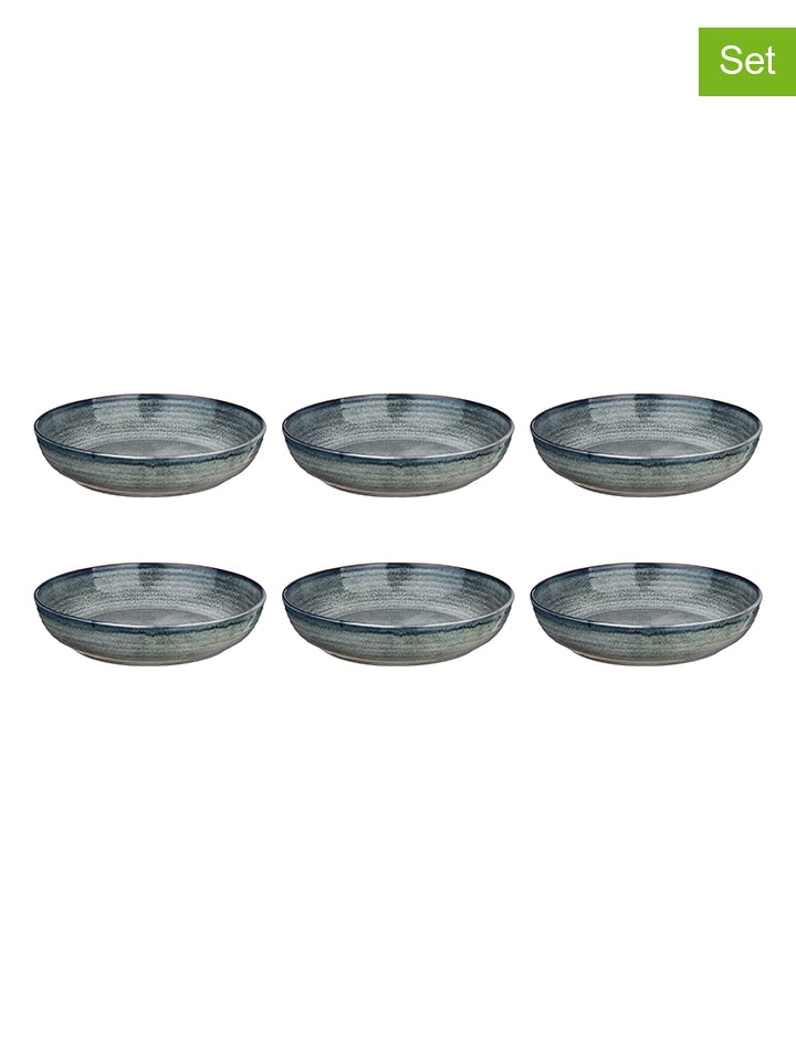 Björn Talerze głębokie (6 szt.) "Zen" w kolorze szarym - Ø 22,5 cm rozmiar: onesize