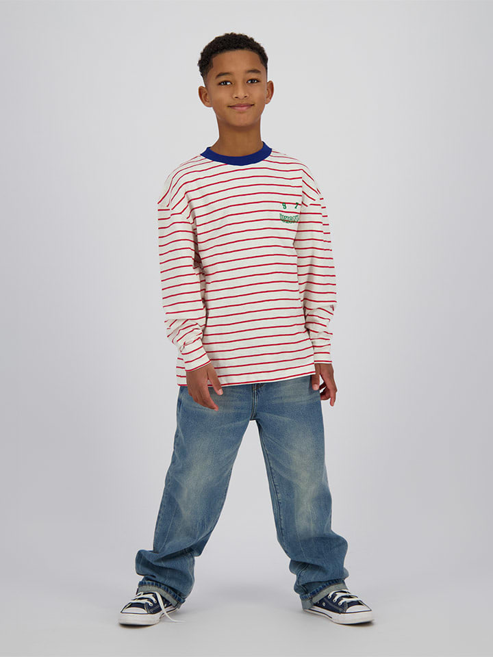 Vingino Koszulka "Hotch" w kolorze kremowo-czerwonym rozmiar: 116