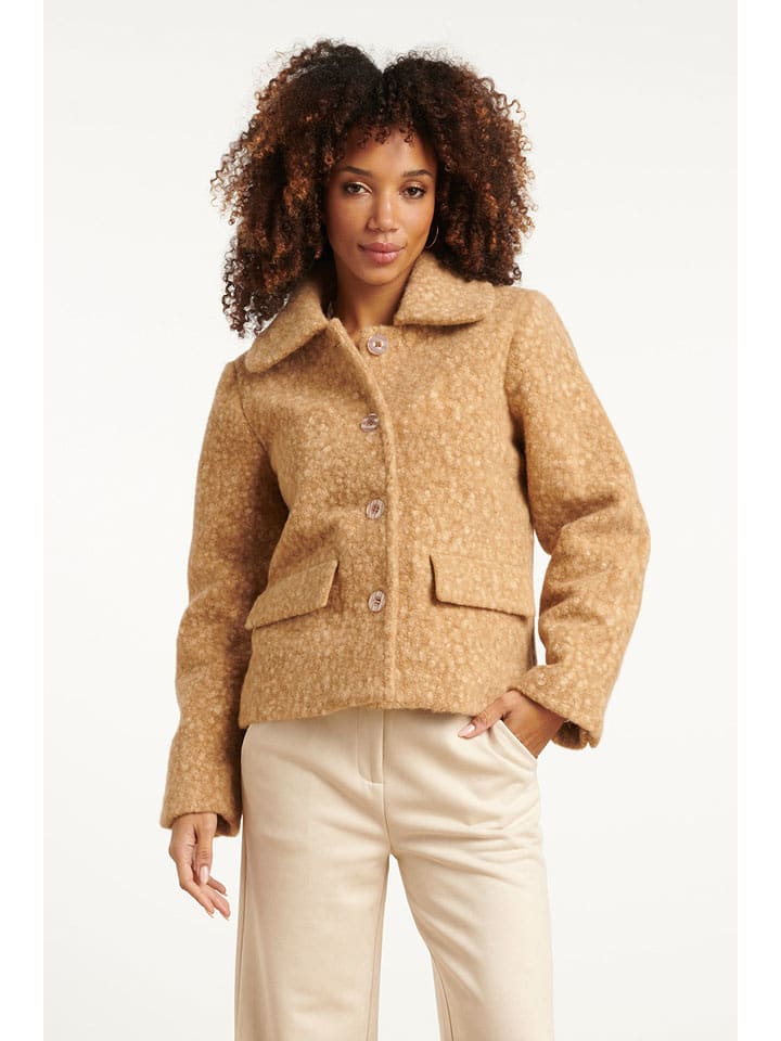 Smashed Lemon Kurtka przejściowa w kolorze beżowym rozmiar: 3XL