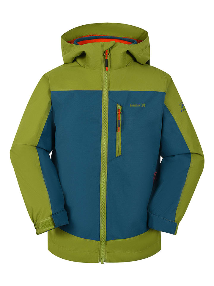 Kamik Kurtka przeciwdeszczowa "Malik" w kolorze zielono-szarym rozmiar: 176