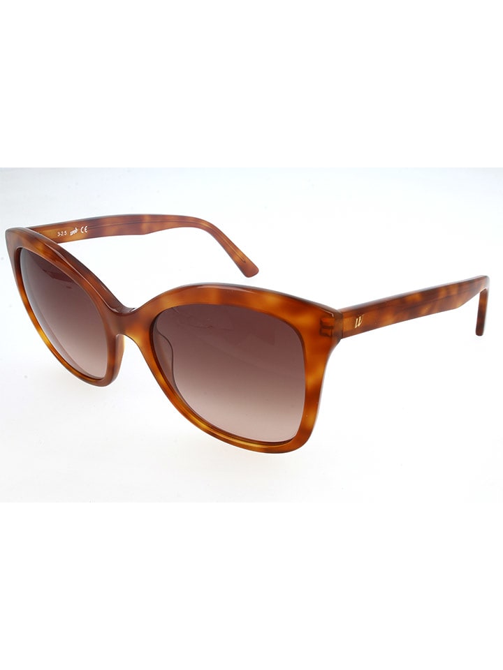 Web Damskie okulary przeciwsłoneczne w kolorze jasnobrązowym rozmiar: 55