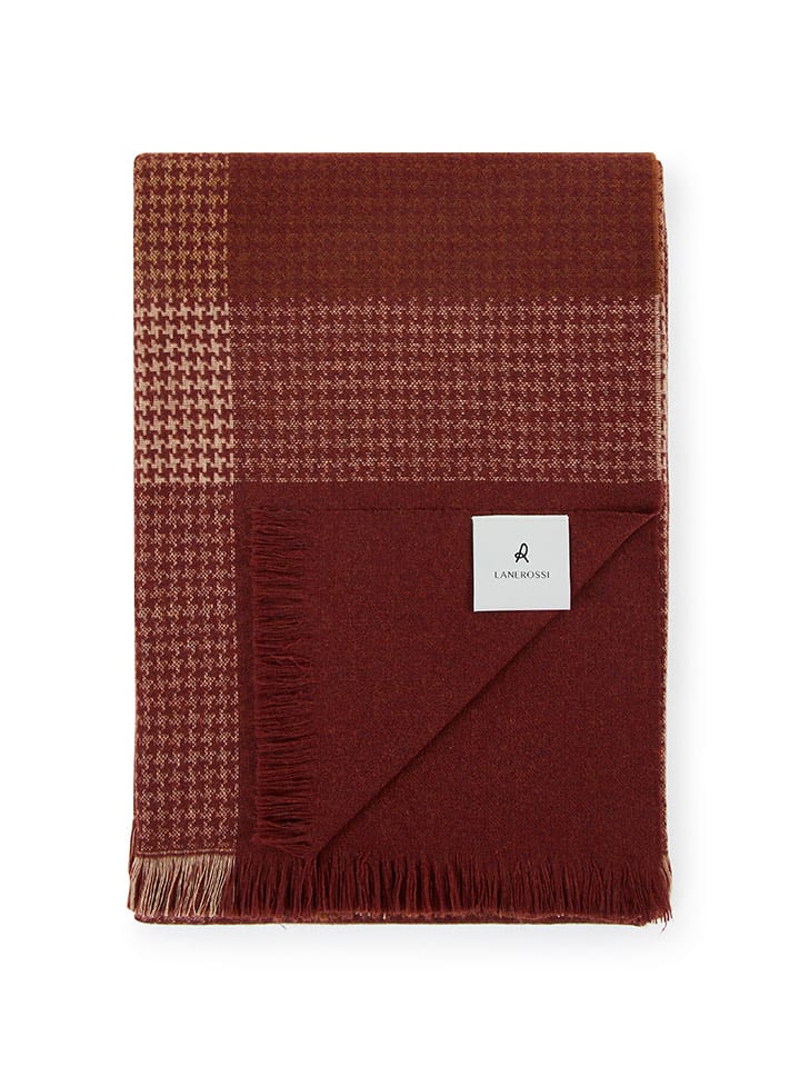 Lanerossi Koc w kolorze bordowym - 190 x 140 cm rozmiar: onesize