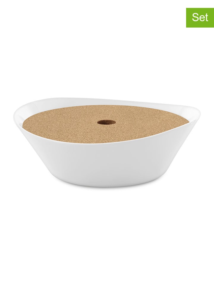 BergHOFF Miska w kolorze biało-brązowym z pokrywką - 9 x Ø 28 cm rozmiar: onesize