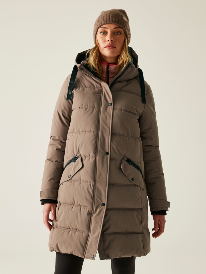 Regatta Płaszcz pikowany "Eryn" w kolorze szarobrązowym rozmiar: 40