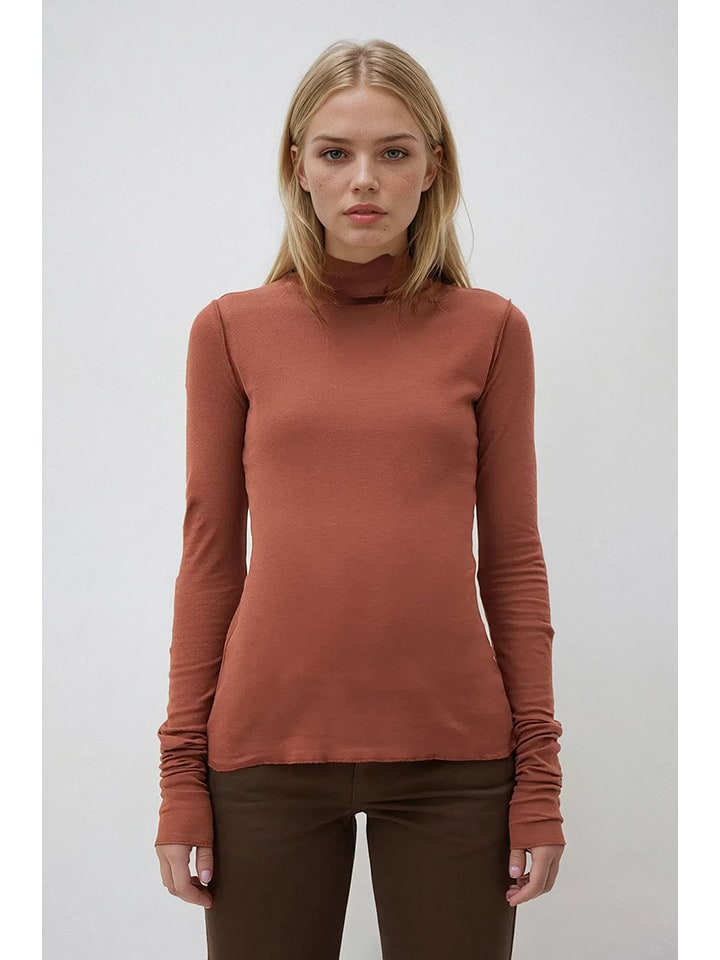 Weekday Koszulka w kolorze jasnobrązowym rozmiar: M