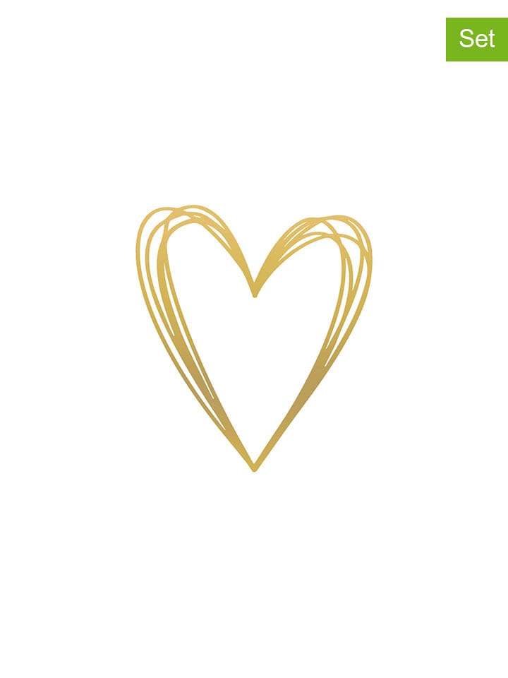 ppd Serwetki (40 szt.) "Pure Heart" w kolorze złoto-białym rozmiar: onesize
