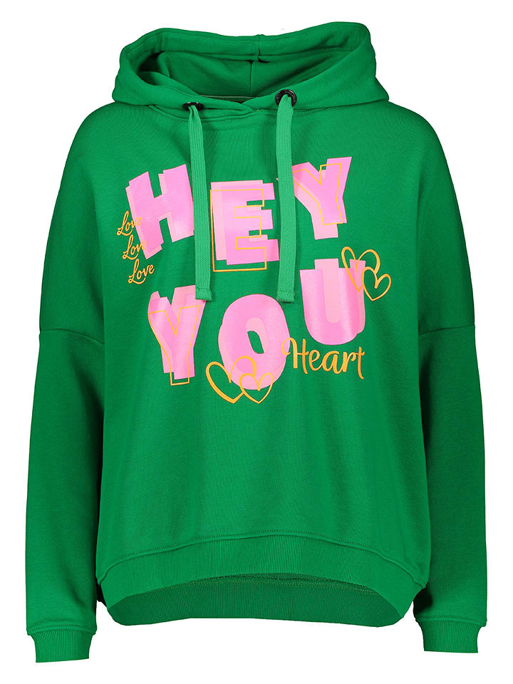miss goodlife Bluza "Hey You" w kolorze zielonym rozmiar: L
