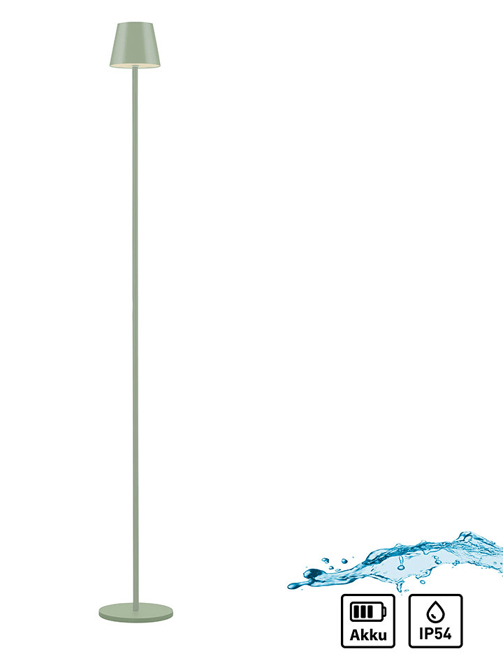 Just Light Lampa stojąca LED "Euria" w kolorze zielonym - wys. 125 x Ø 17 cm rozmiar: onesize