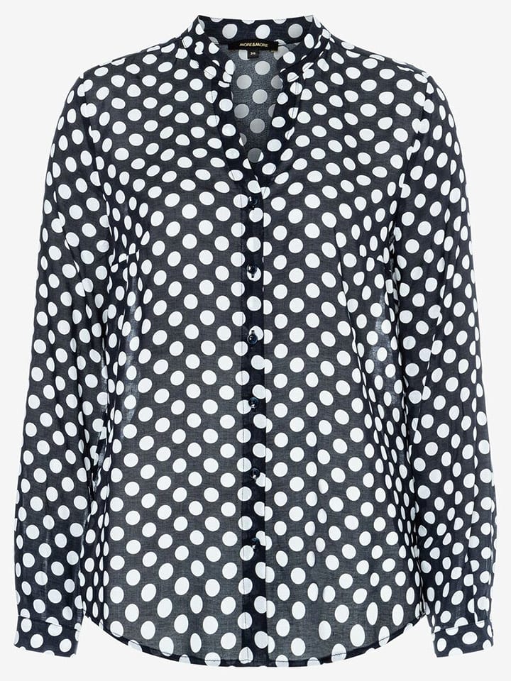 More & More Bluzka w kolorze czarno-białym rozmiar: 42