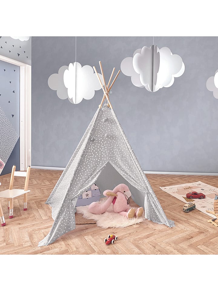 The Home Deco Kids Namiot w kolorze szarym - 120 x 160 x 120 cm rozmiar: onesize