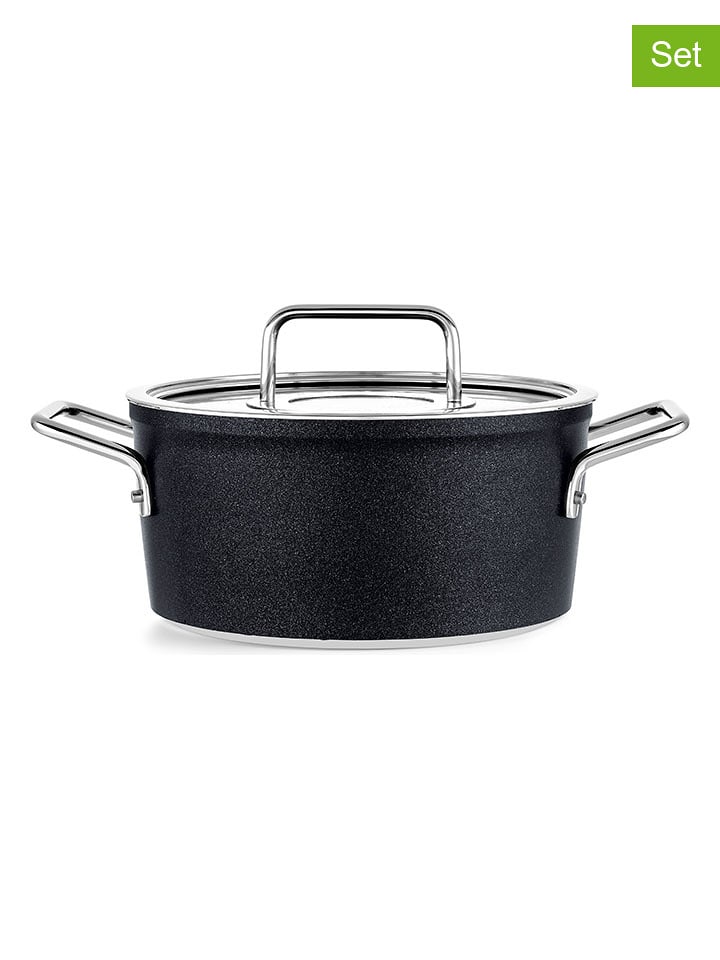 Fissler 2-częściowy zestaw "Adamant®" w kolorze czarnym - Ø 18 cm rozmiar: onesize