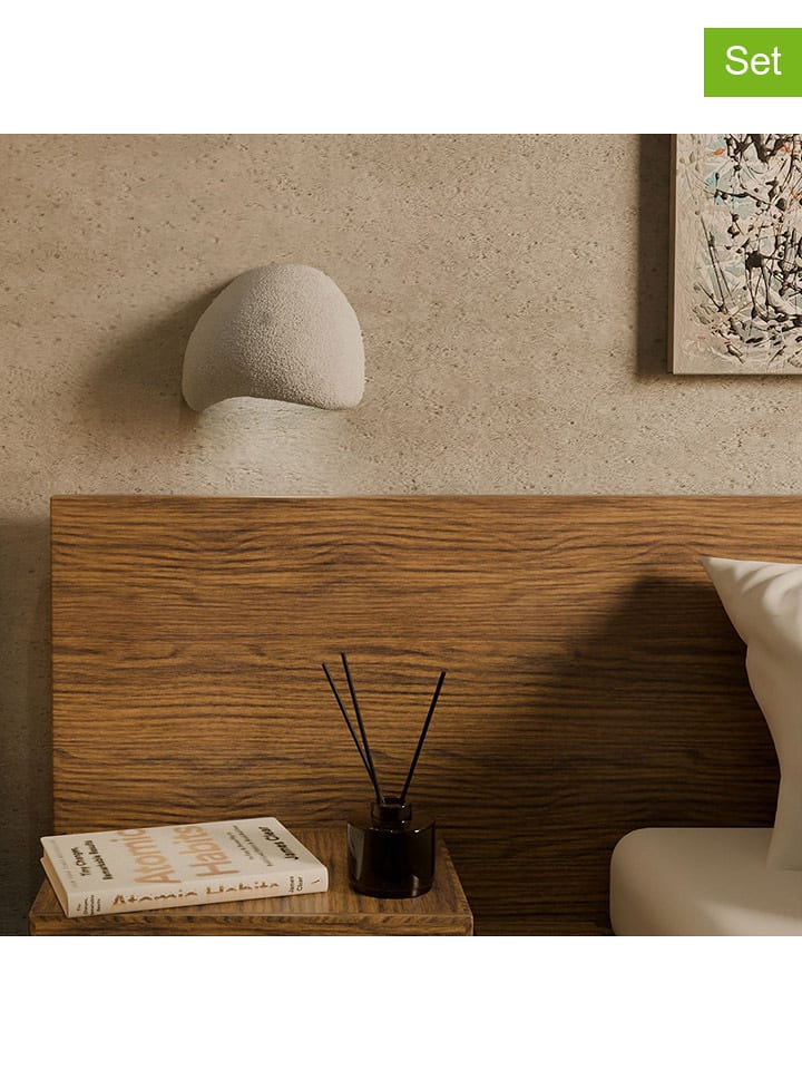 Opviq Lampy ścienne (2 szt.) w kolorze jasnoszarym - 26 x 23 cm rozmiar: onesize