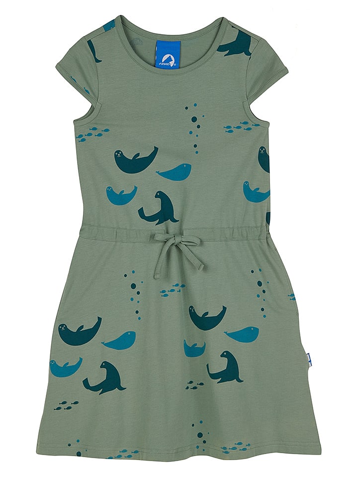 finkid Sukienka "Kirkas" w kolorze zielonym rozmiar: 120/130