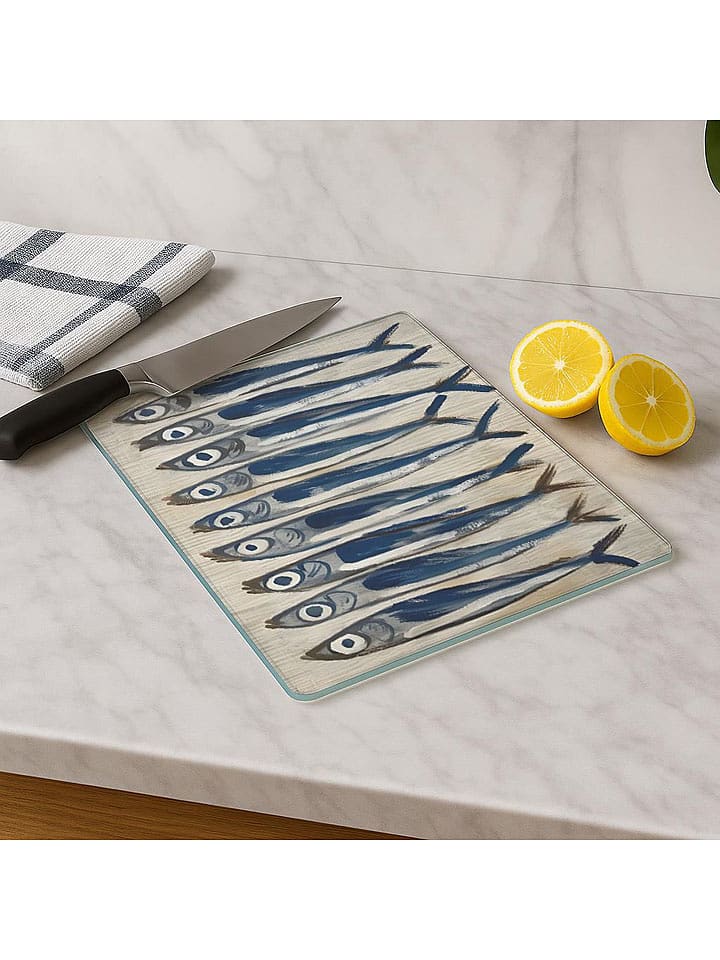 Violeta Home Deska w kolorze beżowo-niebieskim do krojenia - 40 x 30 cm rozmiar: onesize