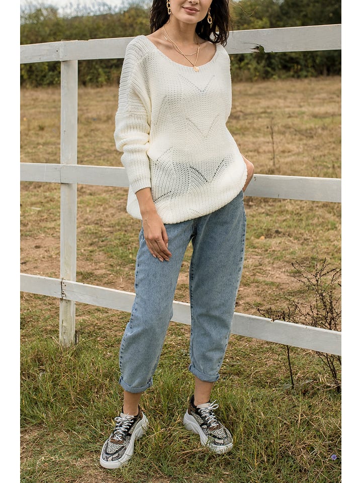 LA Angels Sweter w kolorze kremowym rozmiar: M